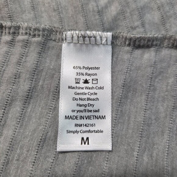 Lularoe Medium Gray Textured Striped Longsleeve Maxi Duster Cardigan (Flaw) - Picture 11 of 11